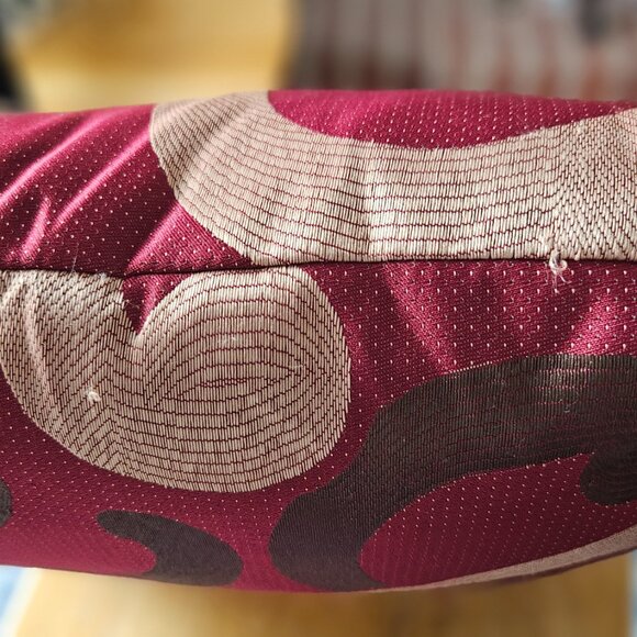 Elegant Maroon Gold Throw Pillow Accent Decor - Picture 9 of 11